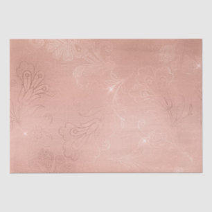 Papel De Seda Casamento de cadarço Dourado com Rosa de chic