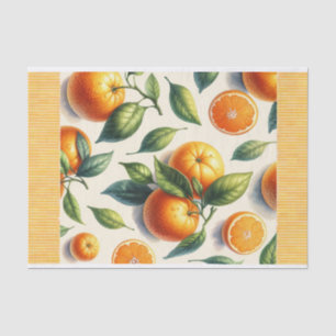 Papel De Seda Casamento De Folhas De Laranja De Citros