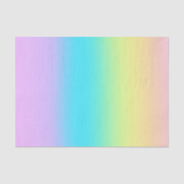Papel De Seda Casamento de Gradiente Grande Pastel Rainbow (Frente )