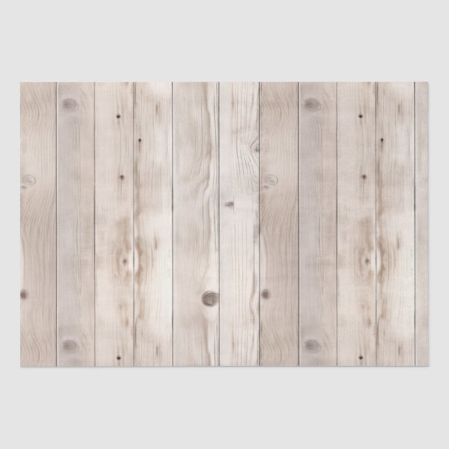 Papel De Seda Casamento de Madeira Branco Creme Falso Rústico (Frente )