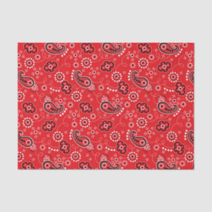 Papel De Seda Casamento de Paisley Vermelho do País Ocidental