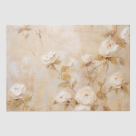 Papel De Seda Casamento de Rosas Brancas Românticas