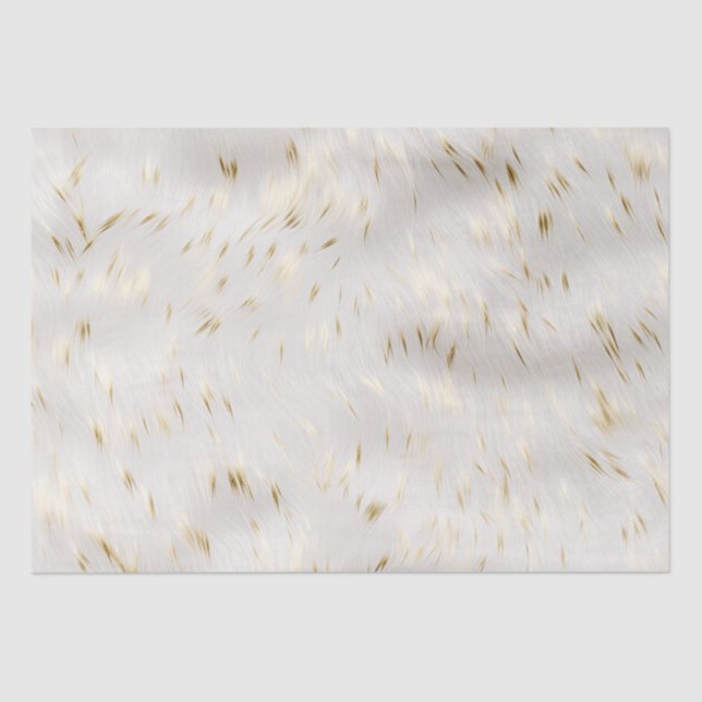 Papel De Seda Casamento Dourado Elegante Branco (Frente )