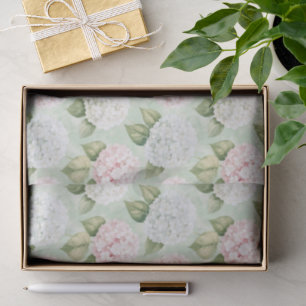 Papel De Seda Casamento Floral Branco Azul Romântico Rosa Chic