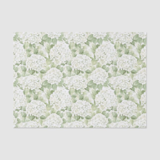 Papel De Seda Casamento Floral de Hydrangea Tropical Aloha na Pr (Frente )