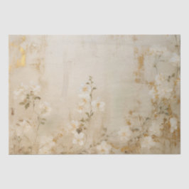 Papel De Seda Casamento Floral Romântico Branca