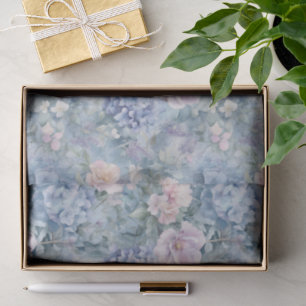Papel De Seda Casamento Floral Rosa Roxo Romântico