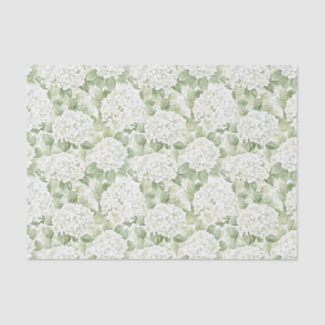 Papel De Seda Casamento Floral Tropical Aloha Beach Hydrangea (Frente )