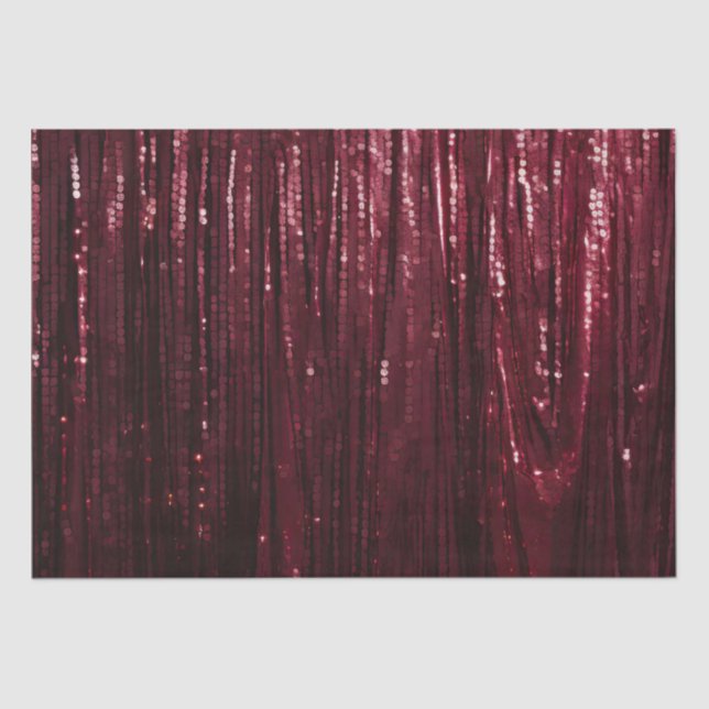 Papel De Seda Casamento Glam Burgundy Red Glitzy (Frente )