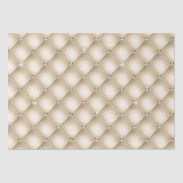 Papel De Seda Casamento Glam Dourado Cream Champagne Diamond Gli (Frente )