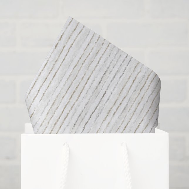 Papel De Seda Casamento Listras Brancas Cinzas (Sacola de presentes)