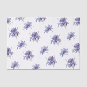 Papel De Seda Casamento Purple Iris Watercolor