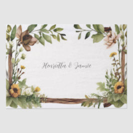 Papel De Seda Casamento Rustic Country