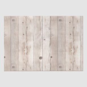 Papel De Seda Casamento Rustic Faux Cream White Wood
