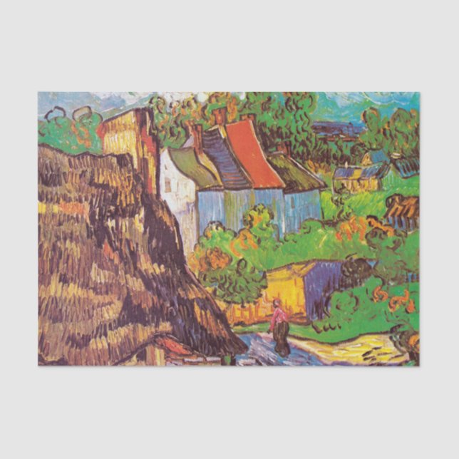 Papel De Seda Casas no jornal Auvers Van Gogh (Frente )
