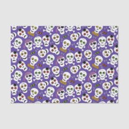 Papel De Seda Cascas bonitas de Halloween em roxo