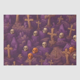 Papel De Seda Cascas de Bronze de Prata Roxo Halloween