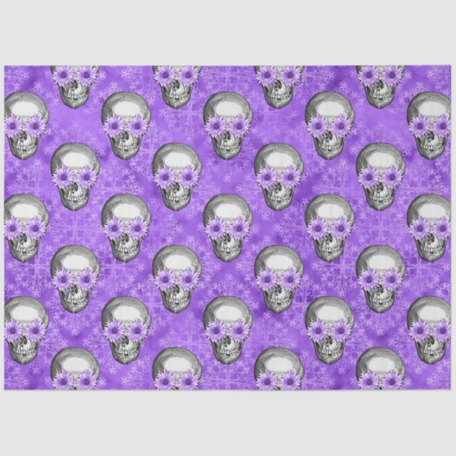 Papel De Seda Cascas de roxo e de girassol, Design 12 (Frente )