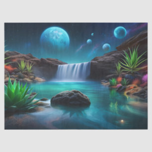 Papel De Seda Cascata em um planeta distante