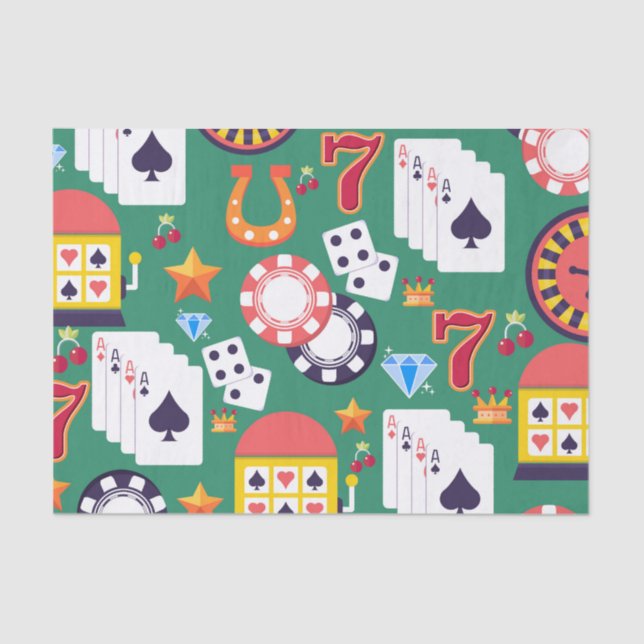Papel De Seda Casino Pattern (Frente )