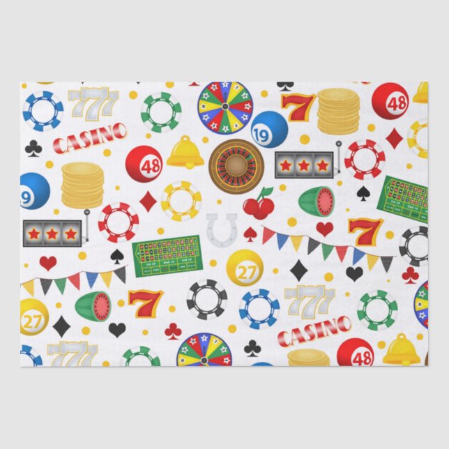 Papel De Seda Casino Pattern (Frente )