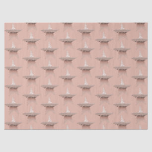 Papel De Seda Castanha-do-rosa de-ouro metálico Chic