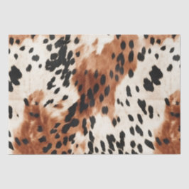 Papel De Seda Castanho-Creme-Animal Cowhide