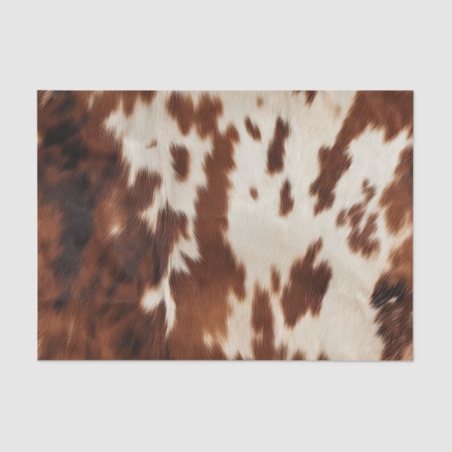 Papel De Seda Castanho, Creme, Cowhide Ocidental (Frente )