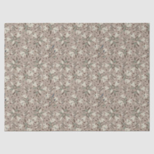 Papel De Seda Castanho Floral Lily Neutral De Altura Elegante