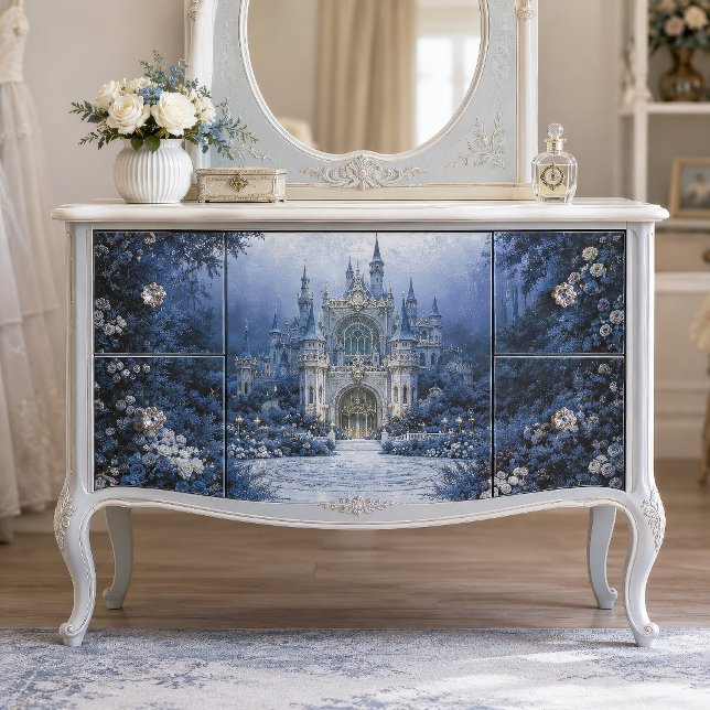 Papel De Seda Castelo Azul Decoupage ao Luar (Criador carregado)