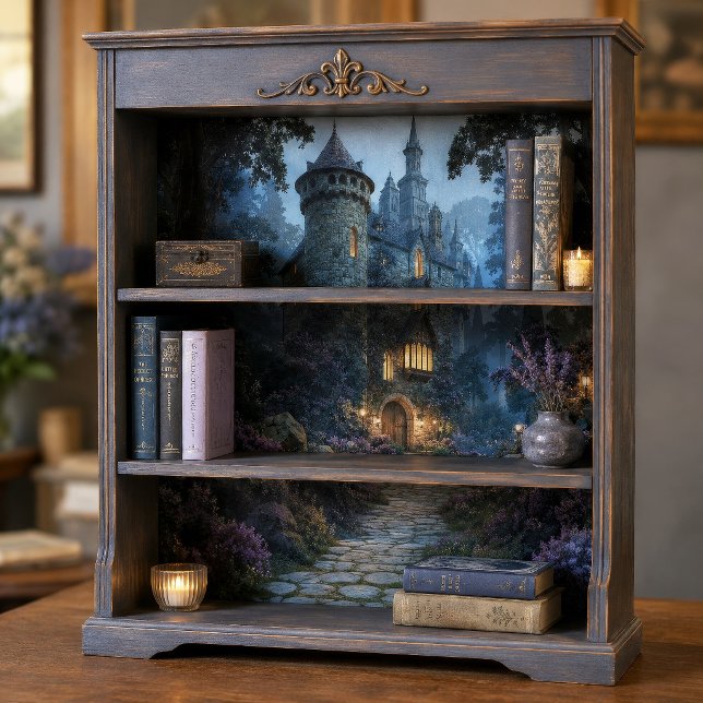 Papel De Seda Castelo de Fantasia com Torre de Pedra Decoupage (Criador carregado)