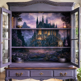 Papel De Seda Castelo Gótico de Janela Brilhante