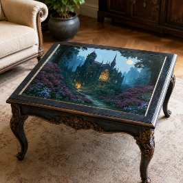 Papel De Seda Castelo Gótico Decoupage com Lua Cheia Brilhante