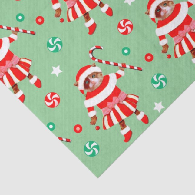 Papel De Seda Cat Christmas Holiday Gift (Detalhes)