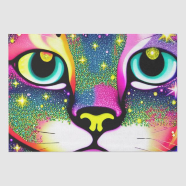 Papel De Seda Cat Face Fechar Pop (Frente )