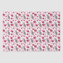 Cat Hearts Valentine's Tissue Paper