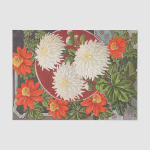 Papel De Seda Catálogo Vintage Seed Flores Coloridas Grandes
