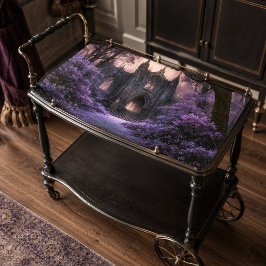 Papel De Seda Catedral Dark Fantasy Floresta Roxa Gótica