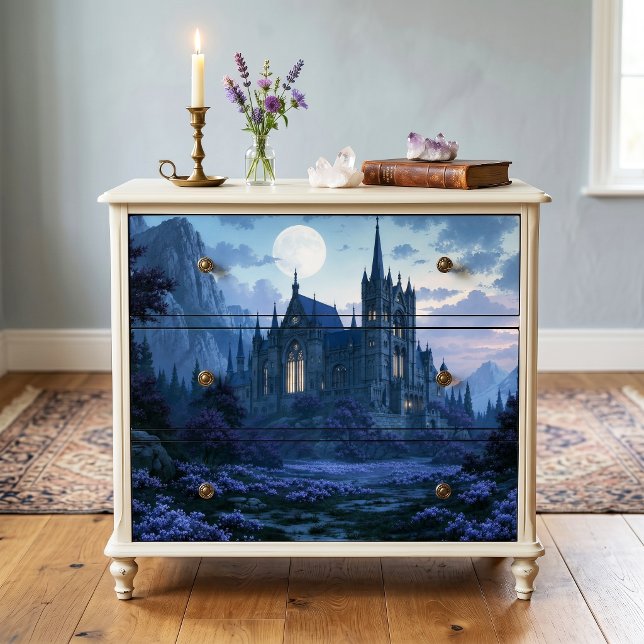 Papel De Seda Catedral Gótica Etérea de Lua Cheia Decoupage (Criador carregado)