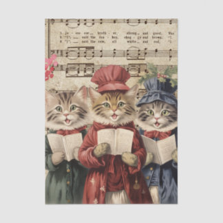 Papel De Seda Cats Cantantes de Natal