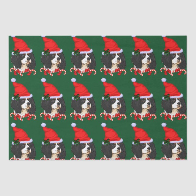 Papel De Seda Cavalier King Charles Spaniel Natal (Frente )