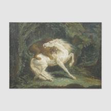 Cavalo Atacado por um Leão (por Théodore Géricault