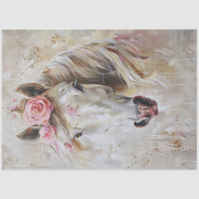 Papel De Seda Cavalo Celestial Quatro (Frente )