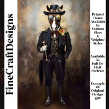 Cavalo Chic Antropomórfico Steampunk Q8F Decoupage