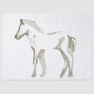 Papel De Seda Cavalo de Arte Moderna Bonita Desenhando Enfermeir