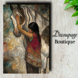 Papel De Seda Cavalo Decoupage Vínculo Sagrado