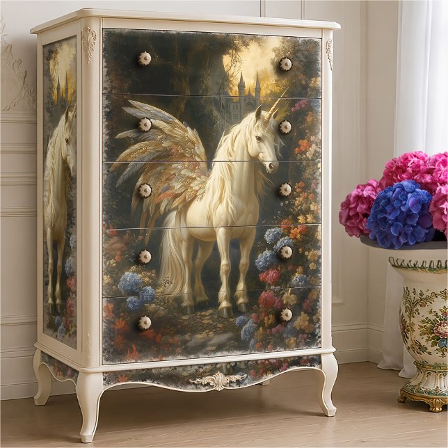 Papel De Seda Cavalo Fada Fantasia com Asas Multicoloridas (Criador carregado)