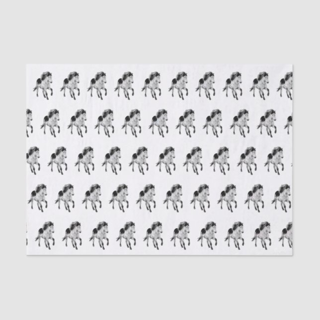 Papel De Seda Cavalo islandês em movimento (Frente )