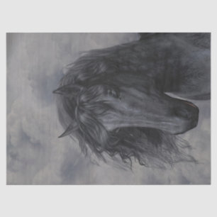 Papel De Seda Cavalo Negro