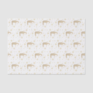 Papel De Seda Cavalo ocidental branco Dourado do pergaminho do